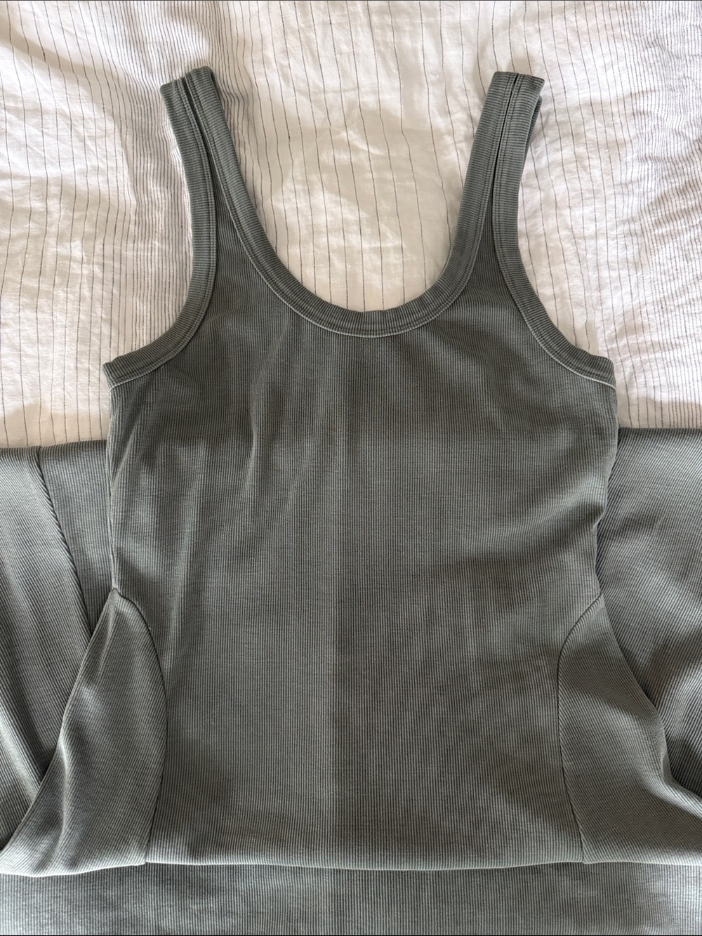 Marine Layer Ribbed Sage Maxi Tank Dress - Picture 3 of 4